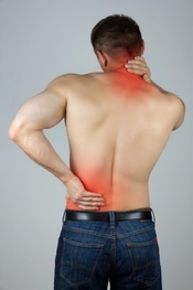 Neck and back pain can be eased with massage and reflexology